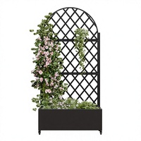 Jardinière surélevée en métal de haute qualité avec treillis, résistante aux intempéries, revêtement poudré, écran d'intimité imperméable avec trous de drainage