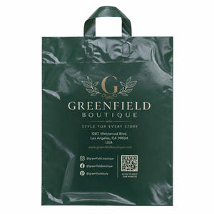 Plastic Shopping Retail Logo Personalized High Quality Small Thank You Takeout <b>Bag</b> For Restaurant Food Or Catering - Product Image 1