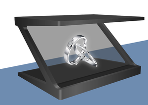 <span class=keywords><strong>360</strong></span> grados pirámide personalizada 1*1m alto brillo proyección 3D pantalla transparente vitrina Holobox escaparate holográfico - Product Image 3