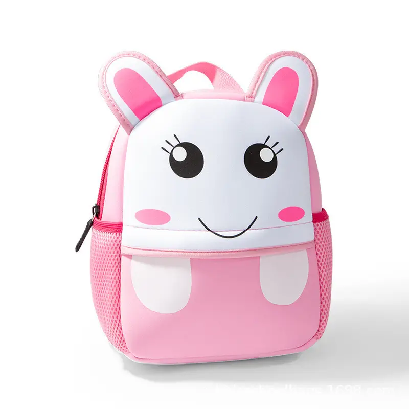 Mochila infantil de neoprene para bebês, mochila de desenho animado para crianças, meninos e meninas, jardim de infância.