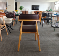 Chaises en bois de hêtre massif de haute qualité pour café, chaise de salle à manger, chaise de restaurant en bois
