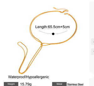 Wholesale Fashion Women's Stainless Steel Y-Shaped Chain Necklace Luxury <strong>High</strong>-<strong>End</strong> Style Long Necklace for Sweater Chain <strong>Jewelry</strong> - Product Image 6