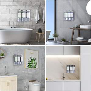 <b>Shampoo</b> <b>and</b> <b>Conditioner</b> Dispenser Chamber Wall Mounted Shower Soap Dispenser No Drill <b>Shampoo</b> Pump Dispenser for Shower Bathroom - Product Image 6