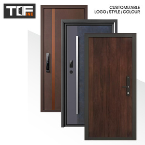 Bangladesh Crown Design Une <span class=keywords><strong>porte</strong></span> et demie <span class=keywords><strong>Porte</strong></span> en acier de sécurité insonorisée résistante à l'eau pour entrée extérieure - Product Image 5
