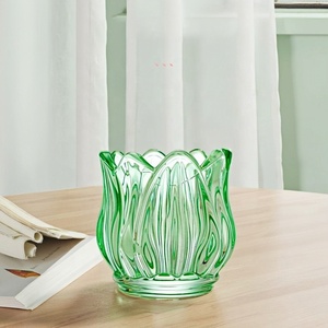 Portavelas Romántico y Elegante de Cristal con Forma de Tulipán de 115 ml, para Decoración de Bodas y Navidad - Product Image 4