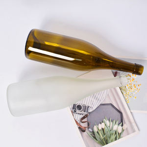 स्पष्ट एम्बर ब्लैक बोर्डो/बर्गंडी कांच की बोतलें 375 मिली 500 मिली 750 मिलीलीटर लंबी गर्दन पोर्टेबल बर्फ शराब और वोदका - Product Image 5