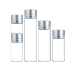 High Clear Silver Cork Cap <b>Glass</b> Jars with Custom Logo Custom Shape & Silk Screen Printing for Rice Tea Coffee Beans Storage - Product Image 4