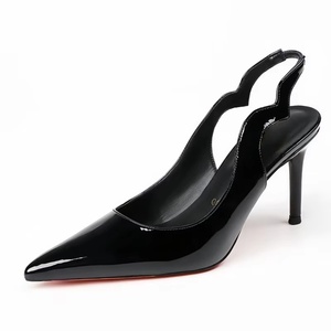 Summer New Sexy Red Sole Branded Party <b>Shoes</b> Shallow Mouth After Empty Single Heeled Sandals Pointy Stiletto Heels for Women - Product Image 1