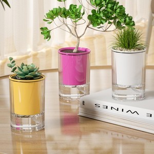 Maceta automática <span class=keywords><strong>de</strong></span> absorción <span class=keywords><strong>de</strong></span> agua para personas perezosas para plantas <span class=keywords><strong>de</strong></span> interior Maceta suculenta Macetas hidropónicas <span class=keywords><strong>de</strong></span> plástico - Product Image 3
