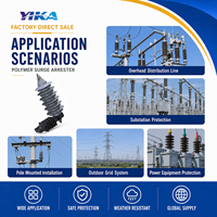 Parafoudre 36KV 33KV 30KV 27KV 24KV 22KV 18KV 15KV 12KV 11KV 10KV 9KV en caoutchouc silicone YH5W/YH10W pour transmission d'énergie électrique