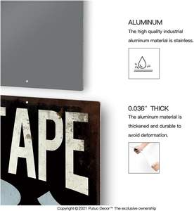 Insegna in metallo divertente e sarcastica per la decorazione della man cave o del bar, il nastro adesivo IT non può riparare l'ingegno, ma IT può smorzare il suono, 12x8 pollici - Product Image 2