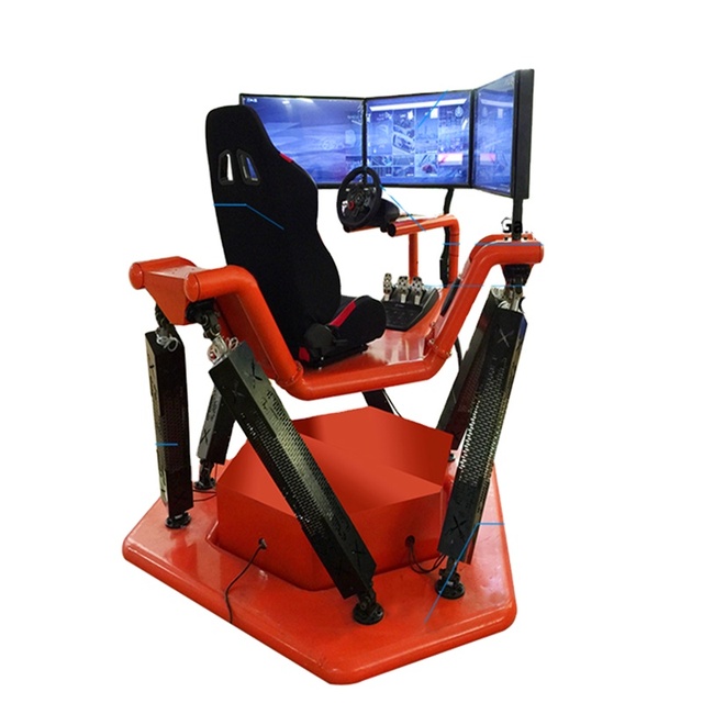 . hotest 55''' HD screen 360 degree 6 dof speed racing car motion platform driving simulator for theme park/game center