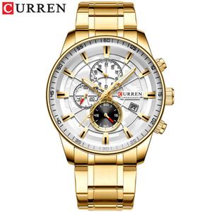 Custom Logo 8362 Business Trendy Men's Quartz Glass Dial <b>Waterproof</b> <b>Watch</b> Six Pin Multi-Functional Luxury Fashion Steel Band - Product Image 2