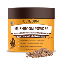 Complément Alimentaire pour Chiens et Chats : Mélange de Poudre de Champignons Probiotiques pour le Soutien Immunitaire et Cognitif, Absorption Rapide, Sûr et Naturel, 8 Champignons