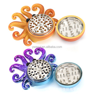 Nuevos diseños únicos, molinillo de hierbas de pulpo de animales marinos, 3 piezas, molinillo de tienda de humo, trituradora de tabaco, accesorios para fumar - Product Image 6