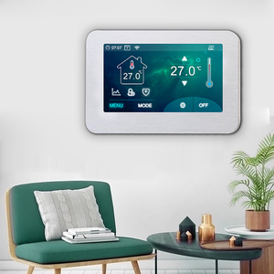 Avec <span class=keywords><strong>Google</strong></span> Home Alexa Tuya Dry Contact Smart Wifi Thermostat Pièces de chauffage par le sol Couleur Touch Voice Speaker Control - Product Image 5