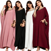Robe longue évasée à sequins et franges, sans manches, en polyester, luxueuse et élégante, coupe ample, grande taille, pour femme