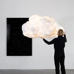 Yaratıcı yüzen bulutlar avizeler yatak odası kolye ışık Led asılı lambaları beyaz Diy bulut avize 60 90 Modern İskandinav lamba
