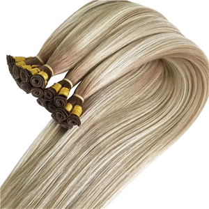 Jasmine Beauty Wholesale Natural Virgin Hand Tied weft human hair extensions Remy Human Hair Extensions Real <b>Russian</b> Hair - Product Image 6