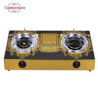 Table de cuisson à gaz 2 brûleurs en acier inoxydable, allumage électronique, fonctionnement facile par batterie/électrique, économe en énergie, pour extérieur et hôtels