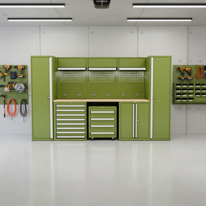 Banc de travail d'atelier 2026 à succès avec rangement, armoire à outils métallique robuste pour réparation mécanique et garage - Product Image 4