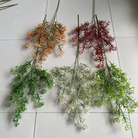 Kleinblättriges Grünzeug Langstieliges Fünf-Sterne-Gras Künstlerlieblings-Plastik-Jasminblüten für Hochzeitsdekorationen