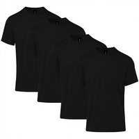 T-shirt à manches courtes pour homme, couleur unie, 100% coton, coupe classique, logo personnalisé, design de lettres, séchage rapide, respirant, OEM, vente en gros