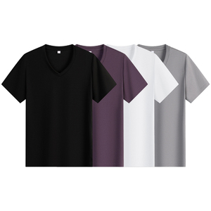 <span class=keywords><strong>T</strong></span>-<span class=keywords><strong>shirt</strong></span> <span class=keywords><strong>col</strong></span> <span class=keywords><strong>V</strong></span> tricoté 220 GSM de haute qualité pour <span class=keywords><strong>homme</strong></span>, personnalisable avec logo ODM, vente en gros, antibactérien, absorbant la transpiration, respirant, é<span class=keywords><strong>t</strong></span>é - Product Image 3