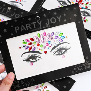 Autocollants temporaires pour le visage et le corps, décorations de cristal pour femmes et enfants, strass, pierres précieuses, yeux de sirène, rave - Product Image 1