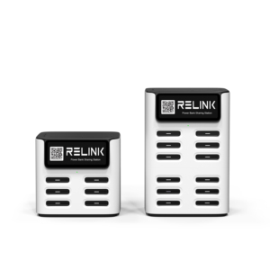 Kiosque de location de batteries externes portables 40W à 12 emplacements avec écran LCD, prend en charge la recharge mobile et la publicité pour la promotion des entreprises - Product Image 1