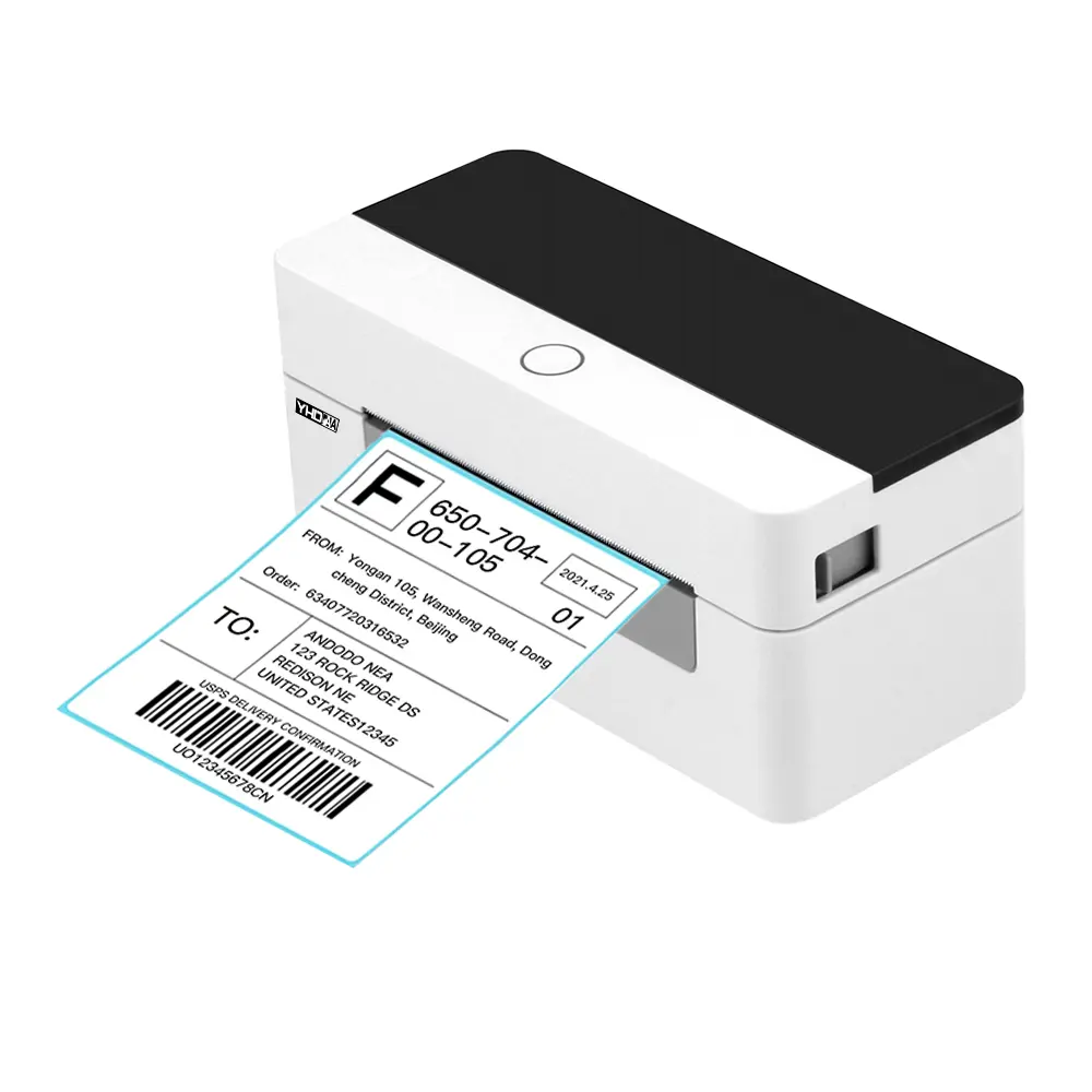 Impresora de etiquetas inteligente Impresora de etiquetas térmicas de 110mm Impresora de etiquetas de envío Uso de almacén exprés