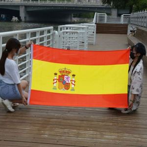 ธงสเปนคุณภาพสูงราคาถูก ขนาด 3x5 ฟุต 90x150 ซม. ขนาดสั่งทำได้ ธงชาติทั่วโลก - Product Image 2