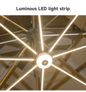 <span class=keywords><strong>2025</strong></span> mejor venta 10 pies estilo moderno marco de aluminio <span class=keywords><strong>Patio</strong></span> paraguas mercado decorativo jardín sombrillas con luz LED - Product Image 4