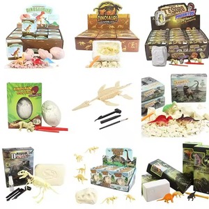 Kit d'excavation de diverses œufs de dinosaures en plâtre, trésor de fossiles et de gemmes, kit éducatif d'archéologie, jouets d'excavation - Product Image 6