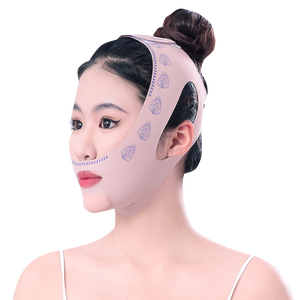 Mascarilla Facial Reafirmante y Lifting en V de Alta Elasticidad para Levantar el Mentón, Esculpir el Rostro Caído, Banda Elástica de Tela para Todo el Rostro, Color Rosa - Product Image 6