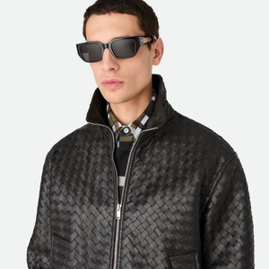 Gafas de Sol Rectangulares Clásicas Bottega BV, Diseño Atemporal, Montura de Acetato, Protección UV, Veneta - Product Image 2