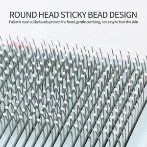 HOP Usine En Gros Autonettoyant <span class=keywords><strong>Pet</strong></span> Enlève Lâche Brosse De Fourrure Chat Perte De Brosse Avec Des Perles Collantes - Product Image 2