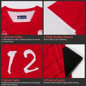 Conjuntos de Uniformes de Fútbol Transpirables con Logotipo Personalizado, Tela Anti-UV y de Secado Rápido, Corte Automatizado para Entrenamiento y Deportes Masculinos - Product Image 2