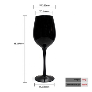 Langxu màu trắng đen trang trí chúng tôi chứng nhận ấn tượng chiếc cốc + thủy tinh đỏ + nước + Ly thérapeutiques ly rượu - Product Image 2