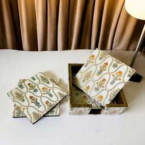 Posavasos de Madera de Última Llegada con Forma Cuadrada y Diseño Impreso para Decoración de Mesa de Comedor - Product Image 4