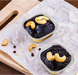 300ml/200ml <b>Takeaway</b> Food <b>Container</b> Square Dessert Bowls Lid PP Aluminum Microwavable Food Grade Disposable Pastry Pudding Cup - Product Image 2