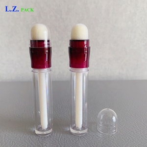 LZ Pack Stock vendita calda 6g gomma nera rossa fondotinta in polvere confezione Logo personalizzato correttore Stick tubo con testina in cotone - Product Image 2