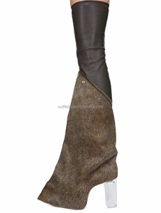 <span class=keywords><strong>Botas</strong></span> <span class=keywords><strong>de</strong></span> Piel Auténtica FW25 Runway, por Encima <span class=keywords><strong>de</strong></span> la Rodilla, Tacón Transparente <span class=keywords><strong>de</strong></span> 12 cm, <span class=keywords><strong>Botas</strong></span> <span class=keywords><strong>de</strong></span> Piel Elástica, <span class=keywords><strong>Botas</strong></span> <span class=keywords><strong>de</strong></span> Tacón Alto <span class=keywords><strong>con</strong></span> <span class=keywords><strong>Pelo</strong></span> <span class=keywords><strong>de</strong></span> Vaca - Product Image 3