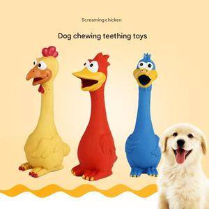 Cartoon Piepend Gierend Kippenkauwspeelgoed Voor Katten Honden Tandenknarsend Geluid Dat Dagelijks Rare Bast Bijtbestendig Afgeeft - Product Image 2