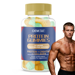 CareVtm Creatine Monohydrate Protein Gummy Candy Muscle <strong>Gain</strong> Bears Low Sugar Vegan Halal Certified 20g Adult Muscle Recovery - Product Image 1