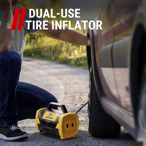 <span class=keywords><strong>Gonfleur</strong></span> de pneus de voiture portable 250 PSI, AC <span class=keywords><strong>220V</strong></span> DC <span class=keywords><strong>12V</strong></span>, compresseur d'air, pompe, lumière LED, matériau ABS, moniteur de pression des pneus à domicile, CE - Product Image 4