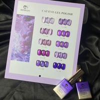 Vernis Gel Effet Magnétique Œil de Chat, Couche de Finition Longue Durée, Base Coat, Sans Résidu, Adhérence Forte, Nail Art Professionnel