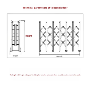 Barrera Retráctil Manual Simple de Empujar y Tirar, Plegable, Telescópica, de Acero Inoxidable y Aleación de <span class=keywords><strong>Aluminio</strong></span>, Móvil, para Tráfico en Carreteras y Agua - Product Image 6