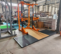 Rack de musculation multifonctionnel à charge par plaques pour demi-squat, idéal pour les clubs de fitness et l'entraînement de force
