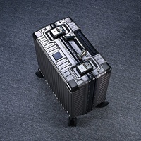 Maleta con Ruedas Giratorias de Aluminio de 18 y 20 Pulgadas, Unisex, con Candado TSA, Ruedas Silenciosas, Puerto de Carga USB, Carcasa Rígida, 4 Ruedas